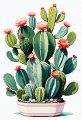 Cactus on white background