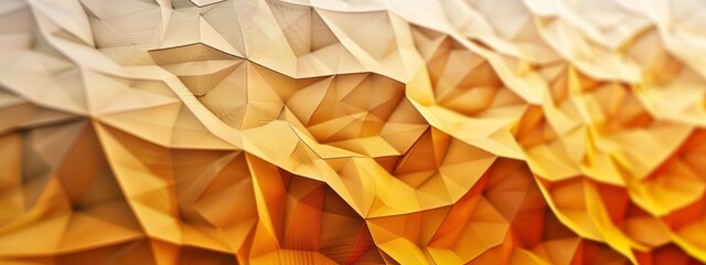 Golden Geometric Polygonal Background Pattern in Modern Design