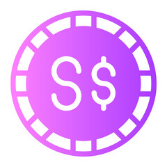 singapore dollar gradient icon