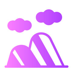 tourism gradient icon