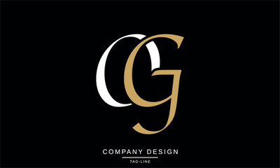 OG, GO Abstract Letters Logo Monogram Design Font Icon Vector Initials