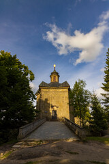 Hvezda church in Broumovske steny, Eastern Bohemia, Czech Republic