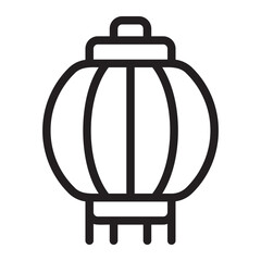 chinese lantern line icon