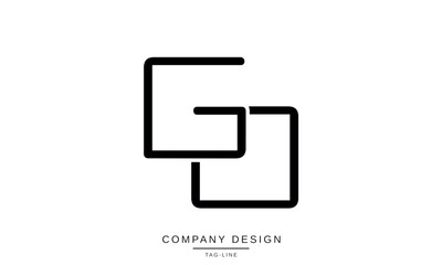 GO, OG Abstract Letters Logo Monogram Design Font Icon Vector Initials