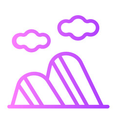 tourism gradient icon