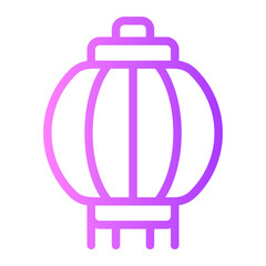 chinese lantern gradient icon