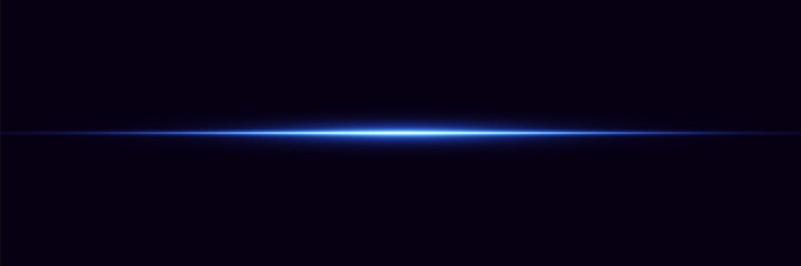 Laser lines of light. Horizontal neon light.