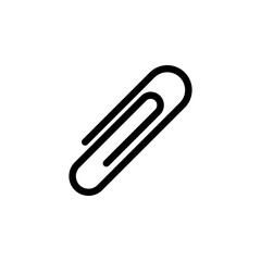 Paper Clip flat vector icon. Simple solid symbol isolated on white background. Paper Clip sign design template for web and mobile UI element