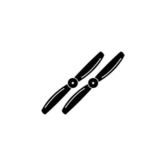Ventilator Airscrews flat vector icon. Simple solid symbol isolated on white background. Ventilator Airscrews sign design template for web and mobile UI element