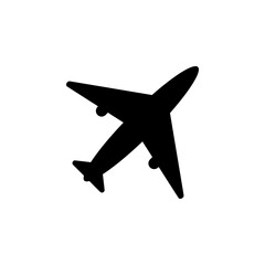 Airplane, Plane flat vector icon. Simple solid symbol isolated on white background. Airplane, Plane sign design template for web and mobile UI element