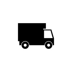 Fototapeta premium Delivery Truck flat vector icon. Simple solid symbol isolated on white background. Delivery Truck sign design template for web and mobile UI element