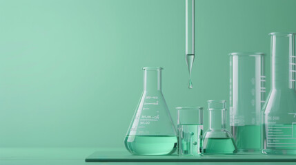 Chemistry or Laboratory Flasks and Beakers 
