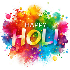 r happy holi lettering colorful message