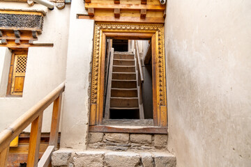 Interior views of the Leh Palace in northern India