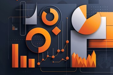 Abstract geometric shapes representing market growth