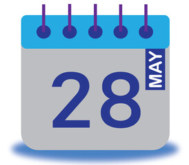 May Month Calendar Vector High Quality Editable