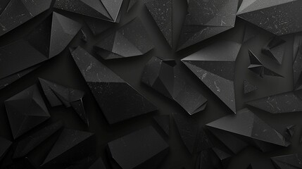 Black abstract geometric background. 3d rendering, 3d illustration.