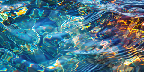 Vivid ribbons of color twist and turn in the water, forming intricate patterns that dance and...