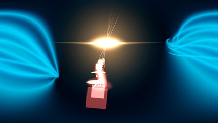 light bulb in the dark