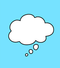 Think Bubble Vector isolated on white background