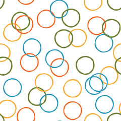 simple seamless pattern, colorful circle for fashion textile or wallpaper background, vector illustration