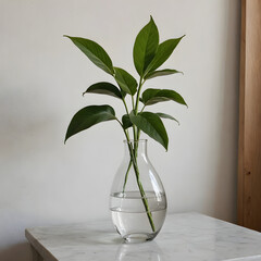 plant in a glass vase