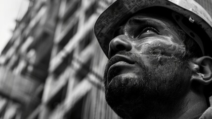 Construction worker at construction site