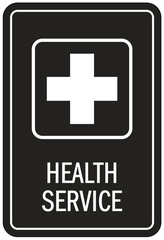 Obraz premium Health service sign