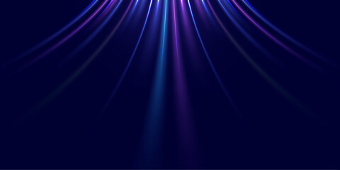 Abstract light effect background. Speed light trails, glowing wave, shiny moving lines, air flow. Digital technology concept. Vector eps10.