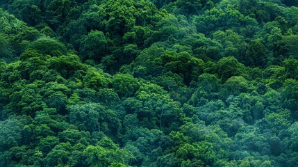 The lush green foliage of the dense forest creates a stunning visual, with the sunlight filtering through the leaves.