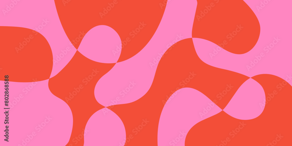 Aufkleber abstract horizontal background with colorful waves. trendy vector illustration in style retro 60s, 7