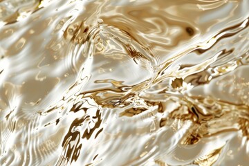 Golden Liquid Texture Swirls Abstract Background