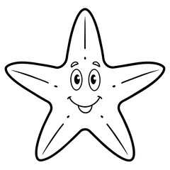 starfish vector clipart art illustration, solid white background (25)