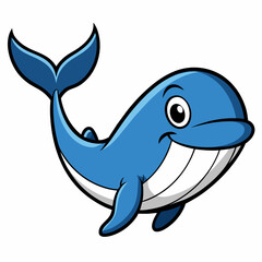 Obraz premium Whale vector clipart art illustration (5)