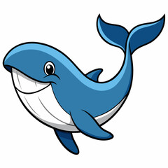 Whale vector clipart art illustration (9)