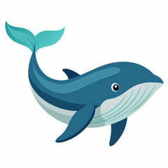 Obraz premium Whale vector clipart art illustration (26)