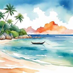 Ko Lipe - watercolor illustration 