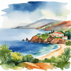 Madeira - watercolor illustration 