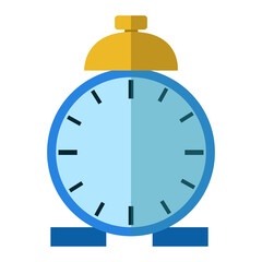  blue clock and alarm time clip art for design material