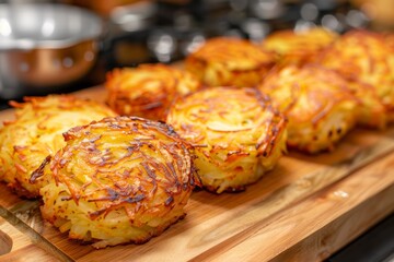 golden-brown and crispy hash browns