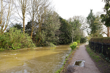 The Avon river flowing through Salisbury City