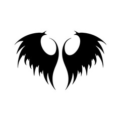 angel feather wings simple design Vector illustration