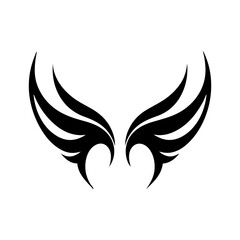 angel feather wings simple design Vector illustration
