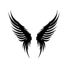 angel feather wings simple design Vector illustration