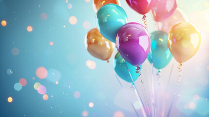 colorful balloons on the sky