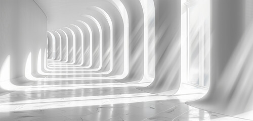 tunnel. corridor. abstract 3d rendered illustration of a background. interior of a modern house