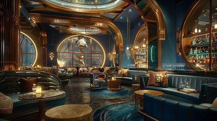 Art Deco Ocean Liner Lounge