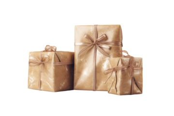 The Festive Gathering of Wrapped Surprises. On a White or Clear Surface PNG Transparent Background.