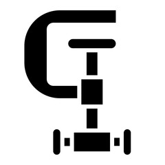 Clamp glyph icon