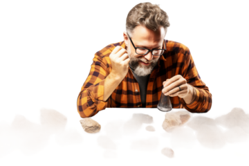 The Culinary Connoisseur. On a White or Clear Surface PNG Transparent Background.